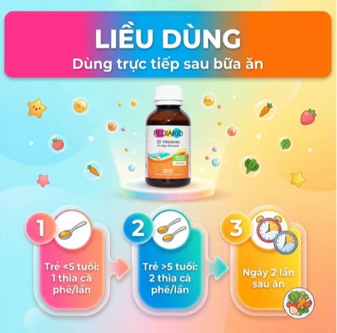 Siro giúp bổ sung vitamin và khoáng chất Pediakid 22 Vitamines (125ml)