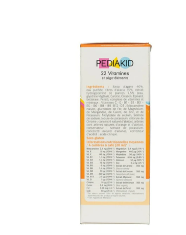 Siro giúp bổ sung vitamin và khoáng chất Pediakid 22 Vitamines (125ml)