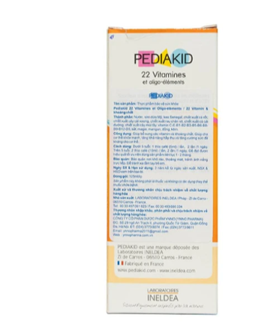 Siro giúp bổ sung vitamin và khoáng chất Pediakid 22 Vitamines (125ml)
