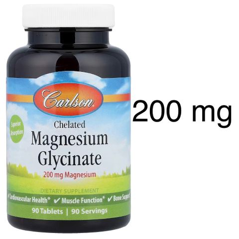 [MỸ] Magnesium Glycinate 200 mg  Carlson  90 v iên