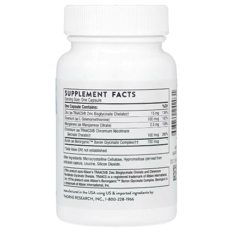 [MỸ] Trace Minerals Thorne 90 v iên