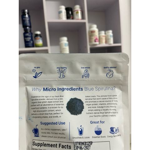 [MỸ] Organic Blue Spirulina Microingredients 60g