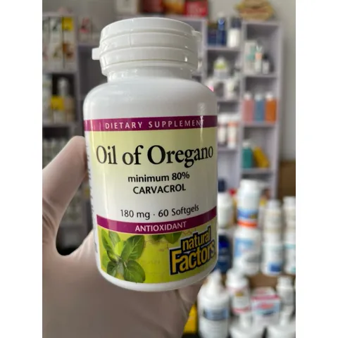 [MỸ] Oil of Oregano minimum 80% CARVACROL 180 mg 30 v ien ANTIOXIDANT natural Factors.