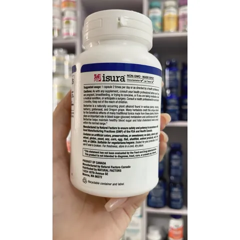 [MỸ] Berberine 1000 mg Natural Factors