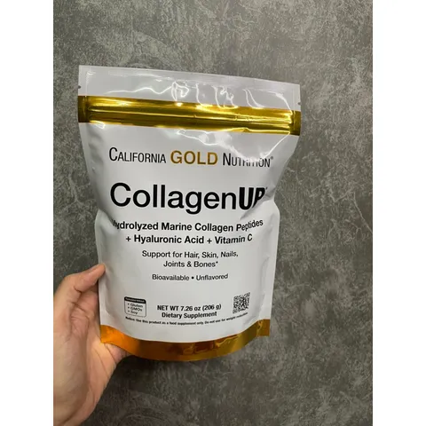 [ MỸ] Bột collagen Thuỷ phân California Gold Nutrition CollagenUP 206g peptide vitamin c Axit Hyaluronic