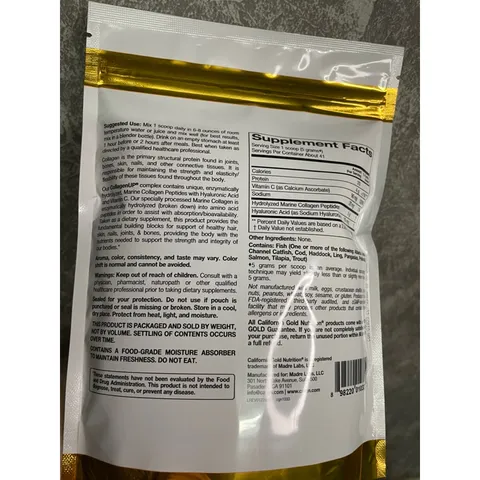 [ MỸ] Bột collagen Thuỷ phân California Gold Nutrition CollagenUP 206g peptide vitamin c Axit Hyaluronic