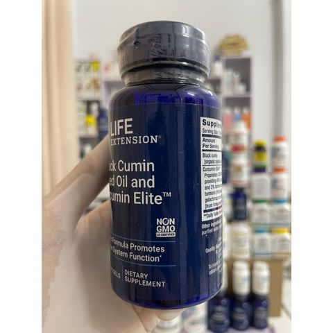 [MỸ] Viên Black Cumin Seed Oil and Curcumin Elite™  60 viên Life extension chiết suất từ nghệ & Dầu hạt thì là đen