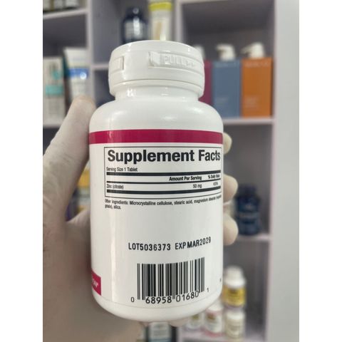 [MỸ] Viên Zinc Citrate 50mg natural Factors 90 viên ( kẽm )