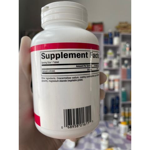 [MỸ] Viên calcium citrate ( canxi ) 350mg 90 viên natural factors giúp xương cơ bắp răng