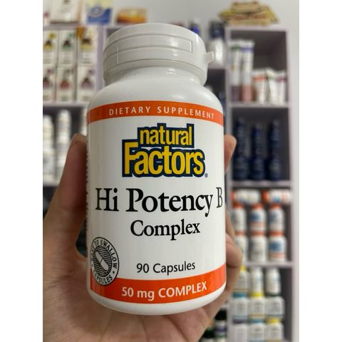 [MỸ]Viên Hi Potency B Complex Natural Factors niacin vitamin B2 B6 B12 biotin Thiamine Pantothenic Acid Inositol Choline