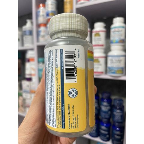 [MỸ] Viên Potassium Citrate 99 mg vegan 60 viên Solaray  hỗ trợ cân bằng điện giải khỏe mạnh, chức năng thần kinh cơ bắp