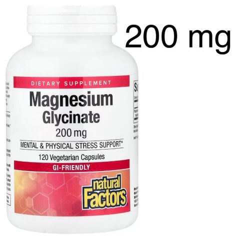 [MỸ] Magnesium Glycinate 200mg Natural Factors 120 v iên