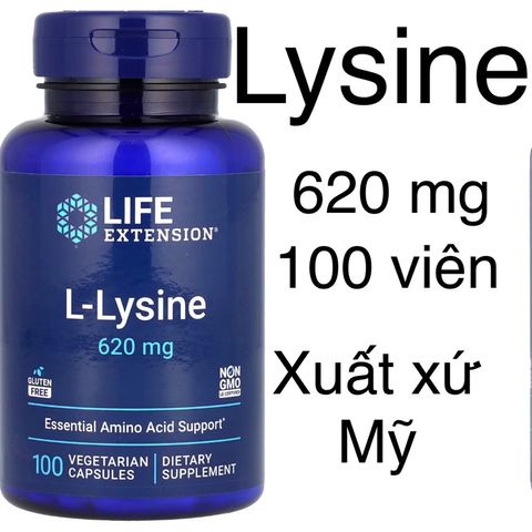 [MỸ] Viên L- Lysine 620 mg 100 viên Life Extension