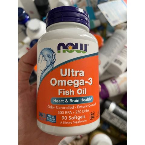 [MỸ] Viên Ultra Omega-3 Fish Oil Now 90 viên 500 EPA , 250  DHA