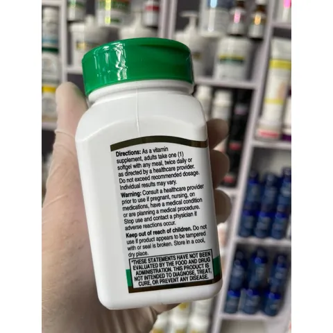 [MỸ] Viên Vitamin E 180mg ( 400 IU) 110 viên 21st Century giúp hỡ trợ da giảm khô sạm, tóc mềm mượt