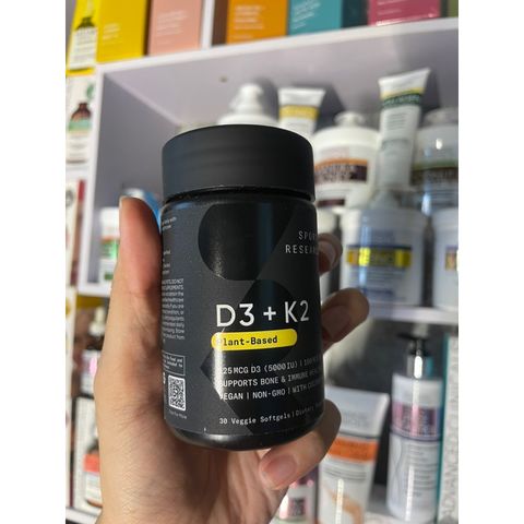 [MỸ] viên vitamin D3+K2 plant based 30 viên sports research