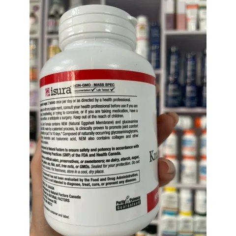 [MỸ] NEM Natural Eggshell Membrane 500mg Calcium 32mg Natural Factors 30 viên
