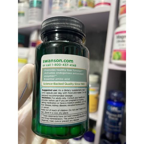 [MỸ] Viên L-methionine Swanson 500mg 30 viên Hỗ trợ chống oxy hóa bảo vệ gan và các mô khác trên khắp cơ thể