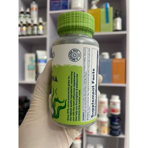 [MỸ] True Herbs Spirulina 410mg 100 viên Solaray tảo viên