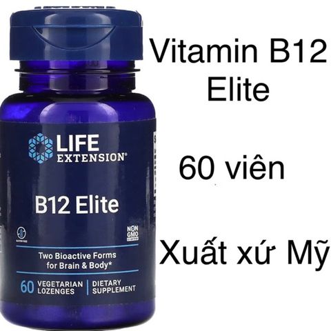 [MỸ] Viên vitamin B12 Elite 1000mcg 60 viên Life extension