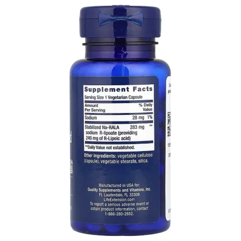 [MỸ] R-Lipoic Acid 240 mg 60 v ieen LIFE EXTENSION