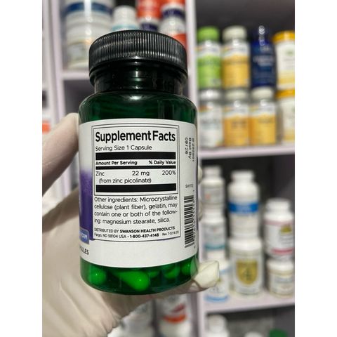 [MỸ] viên Zinc Picolinate 22mg 60 viên Swanson