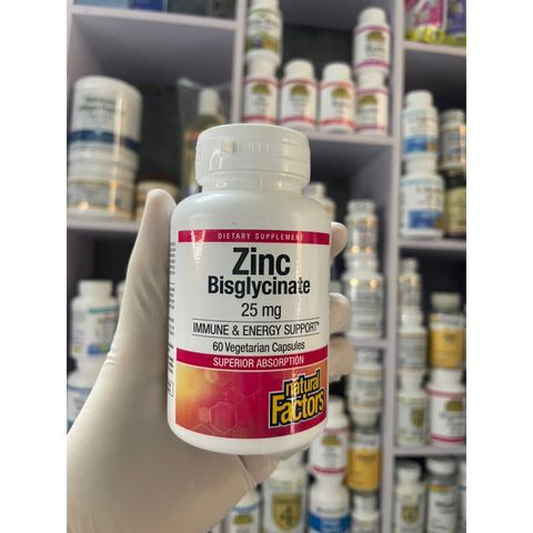 [Mỹ] Viên Zinc Bisglycinate 25mg Natural Factors