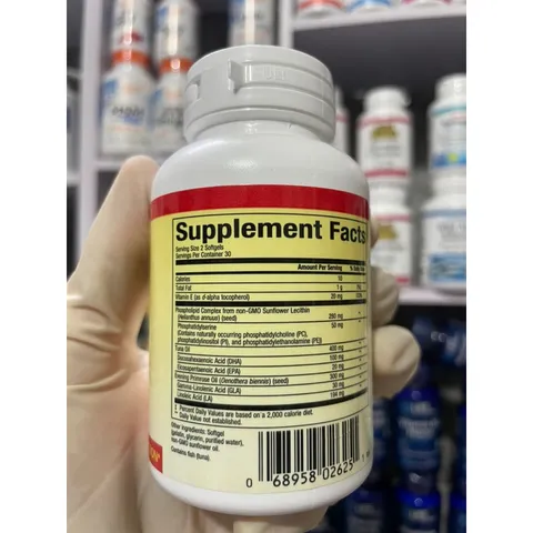 [MỸ] Viên PS – IQ Memory Natural Factors 60 Softgels hỗ trợ trí nhớ, tăng cường chức năng nhận thức và bảo vệ não bộ