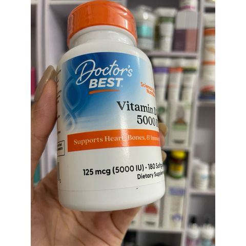 [MỸ] Viên Vitamin D3 5000 IU 180 viên Doctor's Best