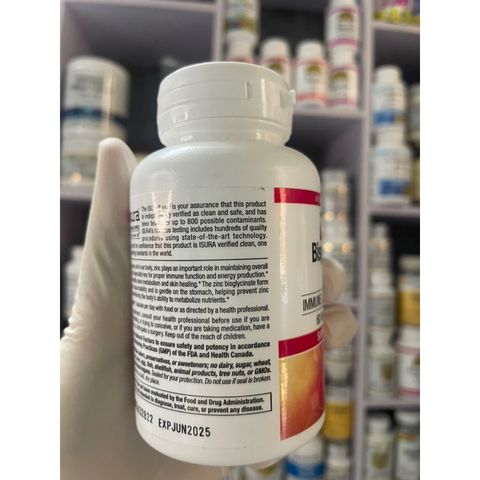 [Mỹ] Viên Zinc Bisglycinate 25mg Natural Factors