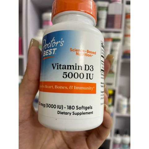 [MỸ] Viên Vitamin D3 5000 IU 180 viên Doctor's Best