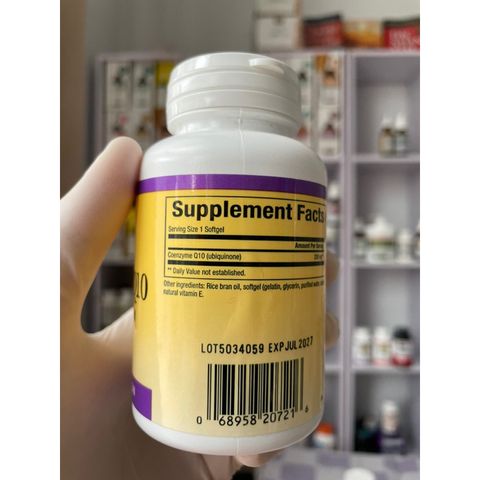 [MỸ] Viên uống Coenzyme Q10 200 mg Natural factors All-Natural Form chống oxy hóa