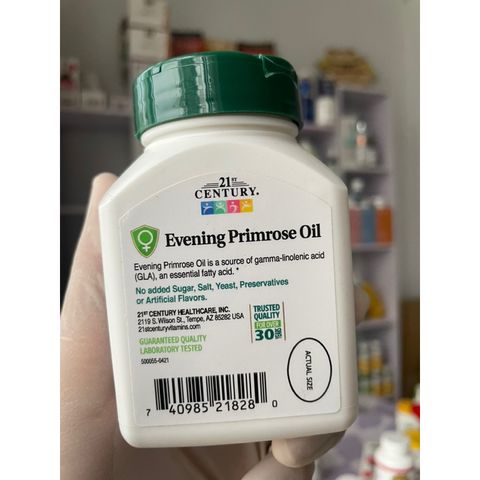[MỸ] viên dầu hoa anh thảo 500 mg ( evening Primrose oil ) 21st century 60 viên cải thiện nội tiết tố