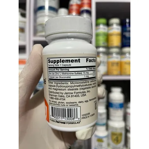 [MỸ] viên Zinc Balance® vegan 100 viên Jarrow Formulas