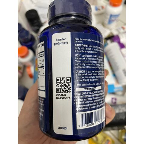 [MỸ] Viên Super Omega-3 EPA/DHA Fish Oil, Sesame Lignans & Olive Extract Life Extension 60 viên