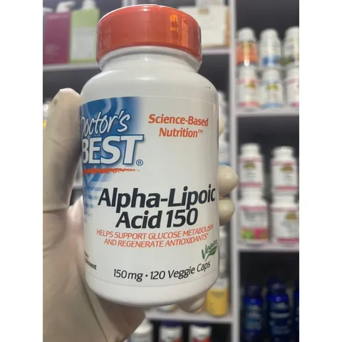 [MỸ] Viên Alpha-lipoic acid (ALA) 150mg, 120 viên Doctor’s Best làm trẻ hóa các tế bào phục hồi vitamin E, C glutathione