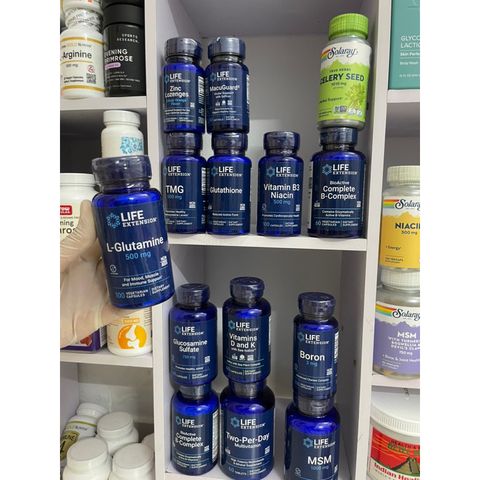 [MỸ] Viên L-Glutamine 500 mg Life Extension 100 viên hỗ trợ tâm trạng, cơ bắp và miễn dịch