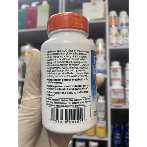 [MỸ] Viên Alpha-lipoic acid (ALA) 150mg, 120 viên Doctor’s Best làm trẻ hóa các tế bào phục hồi vitamin E, C glutathione