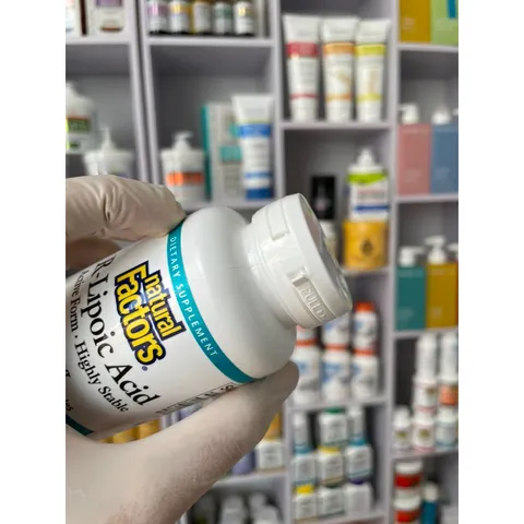 [MỸ] Viên R-Lipoic Acid 100mg 60 viêm Natural factors chống oxy hóa