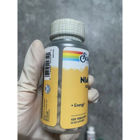 [Mỹ] viên Niacin 100mg SOLARAY 100 viên bừng đỏ