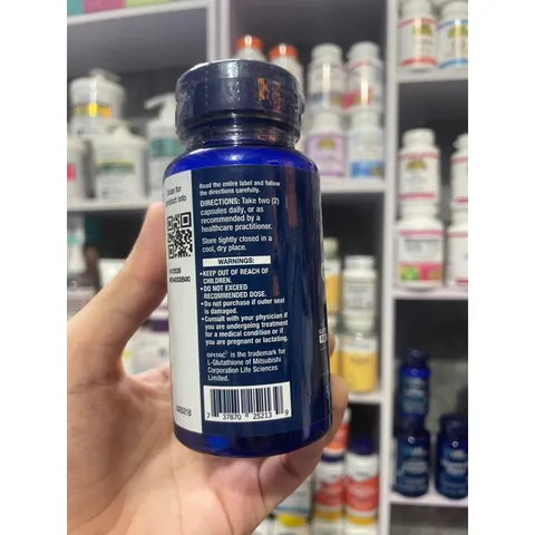 [MỸ] Viên L-Glutathione (reduced) 500 mg , 60 viên Life Extension giúp chống gốc tự do, chống oxy hóa.