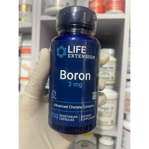 [MỸ] viên Boron 3mg Life Extension 100 viên vitamin B2 bổ sung vitamin khoáng chất cho cơ thể.