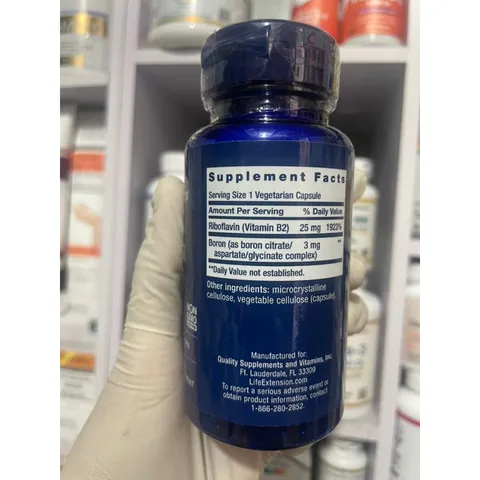 [MỸ] viên Boron 3mg Life Extension 100 viên vitamin B2 bổ sung vitamin khoáng chất cho cơ thể.