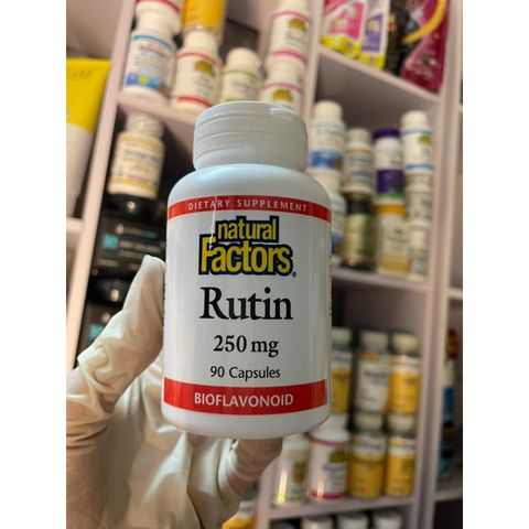 [MỸ] Viên Rutin 250mg, 90viên giúp chống oxy hoá mạnh..Natural factors