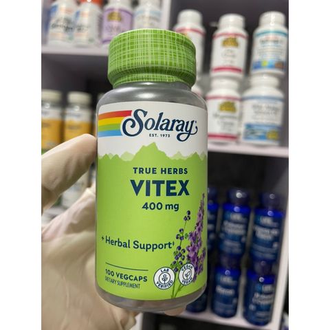 [MỸ] Viên Vitex 400mg 100 viên Solaray giúp giảm mụn bổ sung khoáng chất cho cơ thể