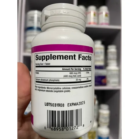 [MỸ]  viên Folic Acid 400mcg 90 viên natural factors