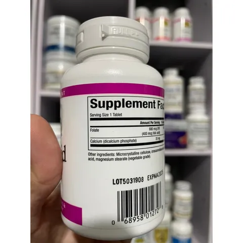 [MỸ]  viên Folic Acid 400mcg 90 viên natural factors