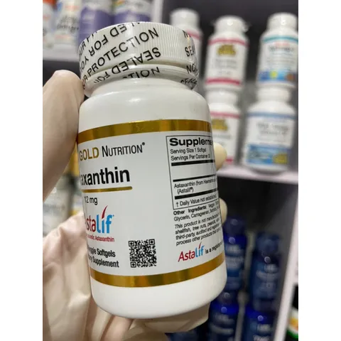 [Mỹ ] Viên Astaxanthin Astalif 12mg California Gold Nutrition 30 viên chống oxy hoá & tăng cường vẻ trẻ trung cho cơ thể