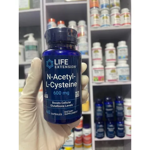 [MỸ] Viên N-acetyl-L-cysteine 600mg , 60 viên Life Extension Tăng mức độ Glutathione trong tế bào. Hỗ trợ gan phế quản