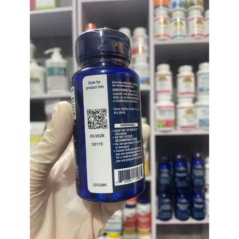 [MỸ] Viên N-acetyl-L-cysteine 600mg , 60 viên Life Extension Tăng mức độ Glutathione trong tế bào. Hỗ trợ gan phế quản
